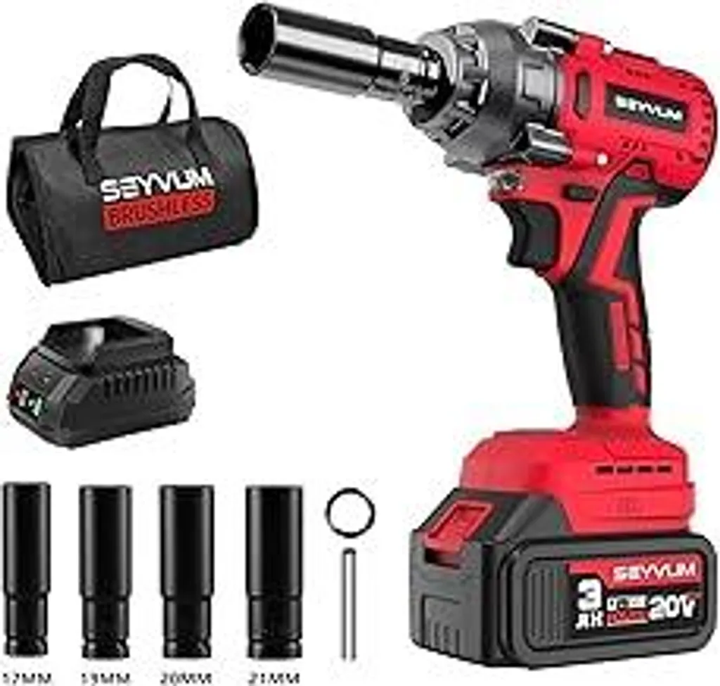 Avvitatore SEYVUM Professionale 1/2" 460Nm - Kit Batteria 3.0Ah Brushless