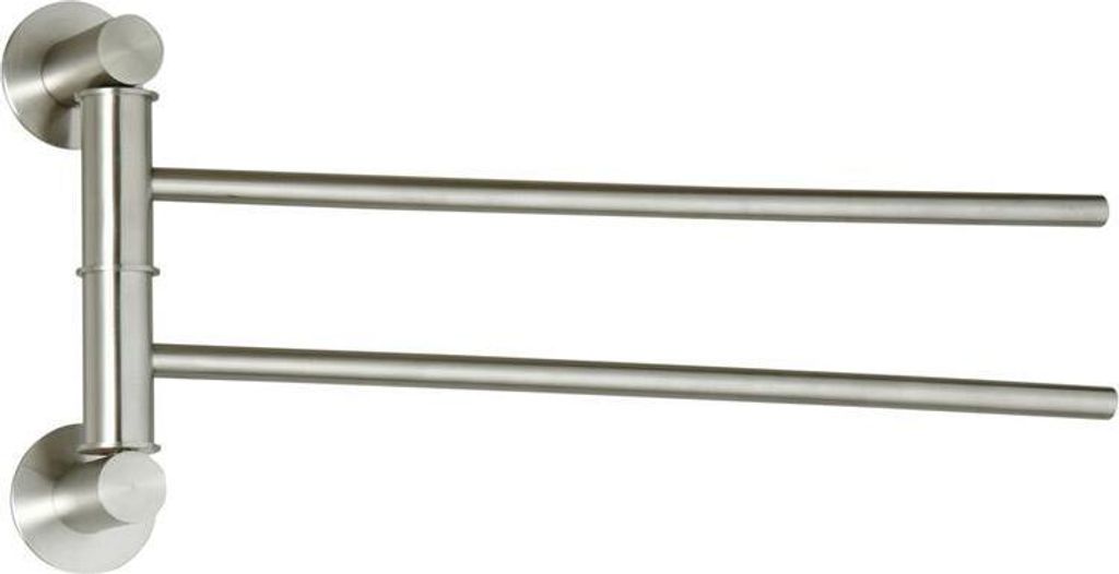 MSV Handtuchstange Handtuchhalter Edelstahl "Siwa" mit 2 Armen