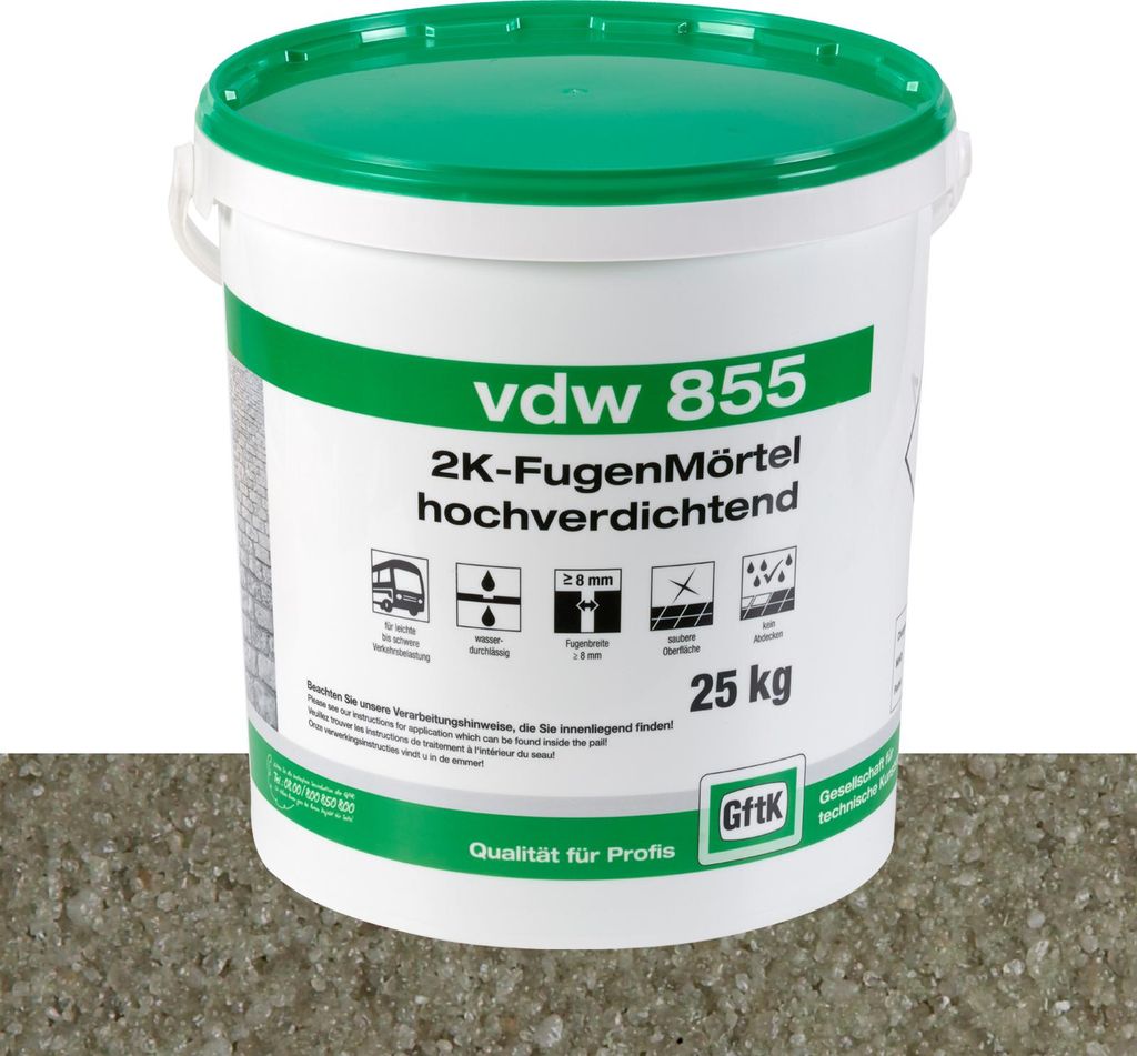 vdw 855 Fugenmörtel, hochverdichtend 25 kg Sand Immagine del prodotto 