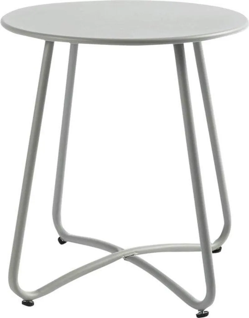 Table de terrasse ronde métal gris : stable, durable et facile à monter