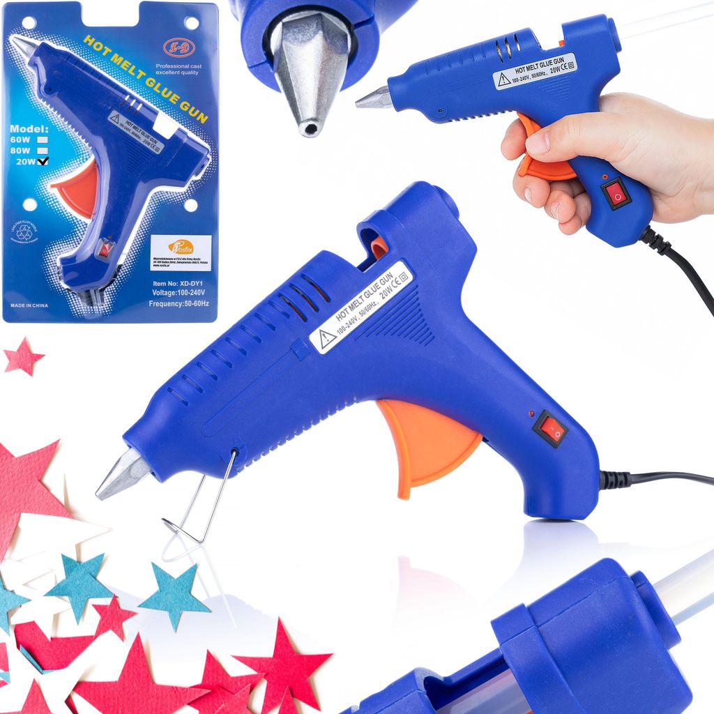 Heißklebepistole MiniStick 20W – 7 mm Klebesticks | Schnelles Aufheizen | Für Kinder, Basteln, Scrapbooking, Dekorationen