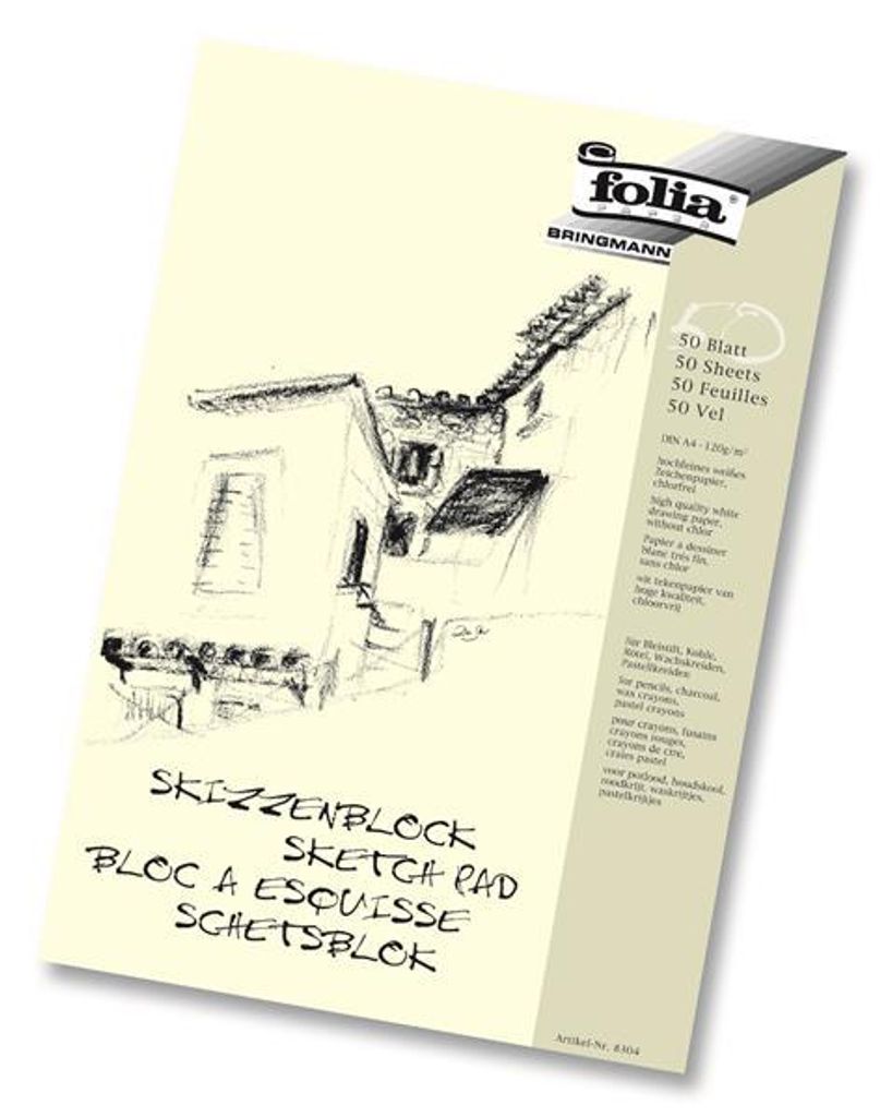 Folia 8304 Skizzenblock DIN A4 120 g/m² 50 Blatt Produktbild 