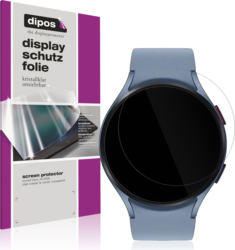 2x Schutzfolie für Samsung Galaxy Watch 5 (44mm) klar Produktbild 