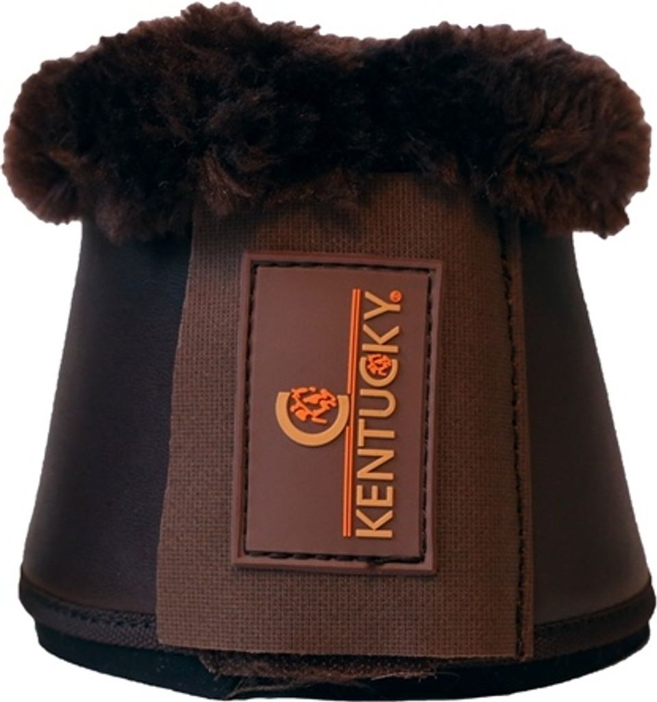 Kentucky Horsewear Hufglocken Leder Lammfell Sprungglocken Braun/ Braun XXL