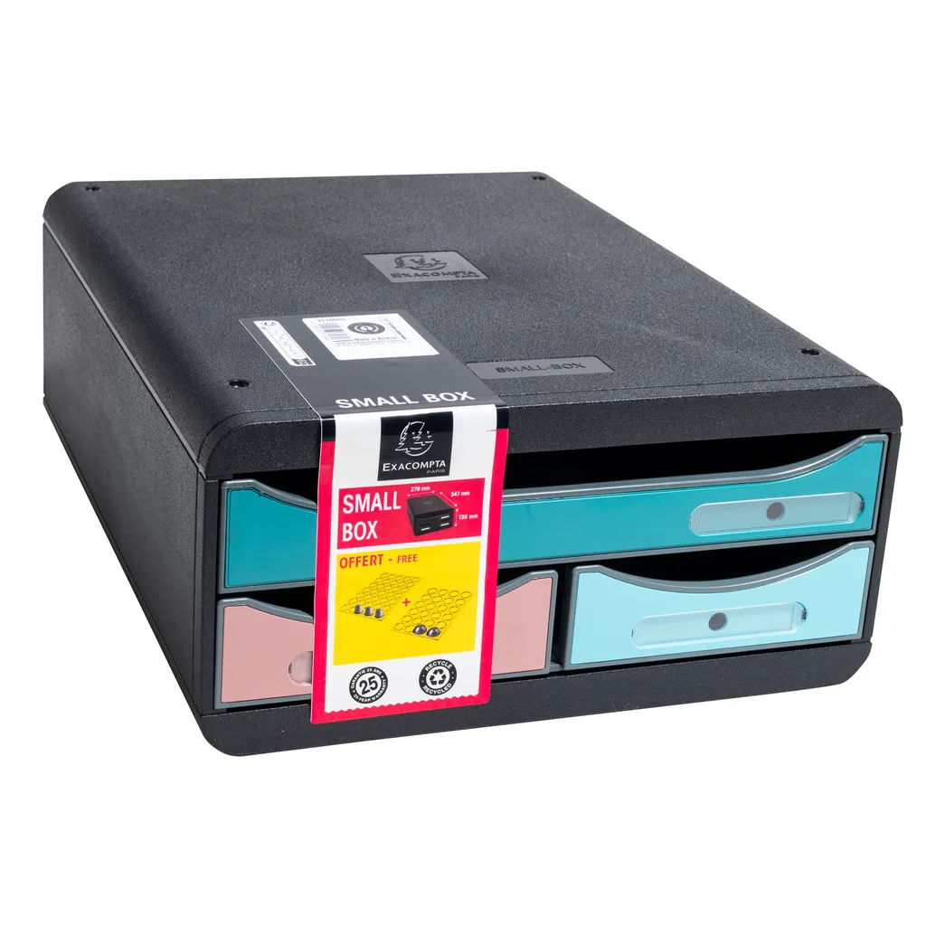 Rangement bureau pour documents A4 : Module Exacompta 3 tiroirs Skandi - 4