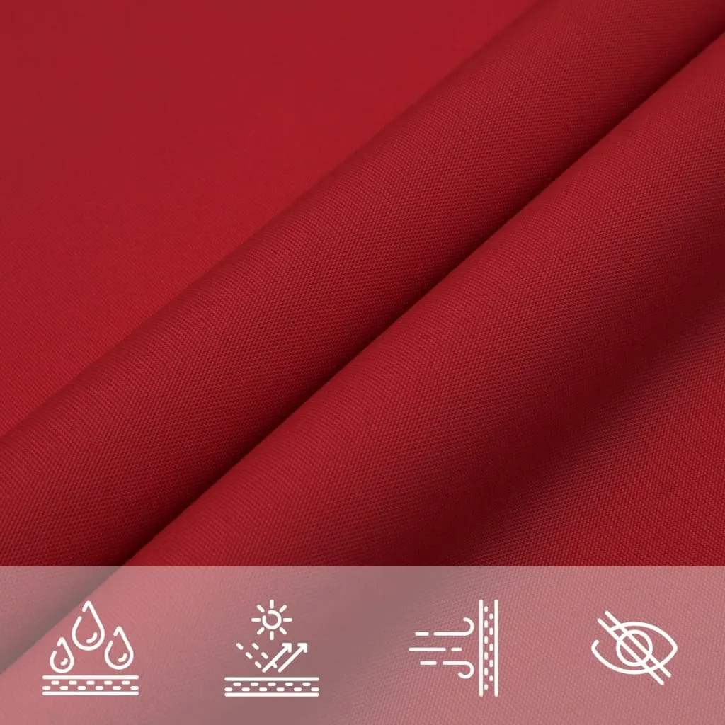 vidaXL Tenda da Sole 4x4x4m Rosso | Vela Ombreggiante Oxford Impermeabile - 7