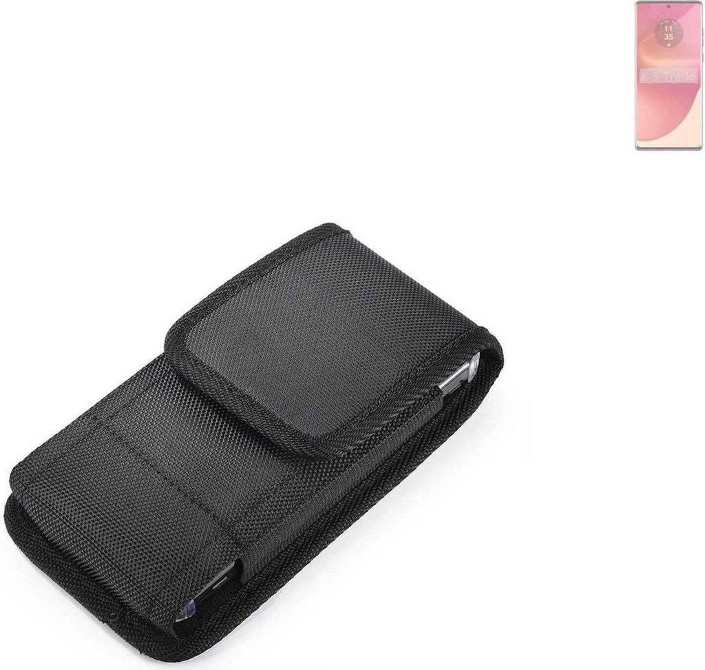 Holster Gürteltasche kompatibel mit Motorola Edge 50 Fusion LATAM Holster Gürtel Tasche wasserabweisend Handy Hülle Schutz Hülle Outdoor schwarz