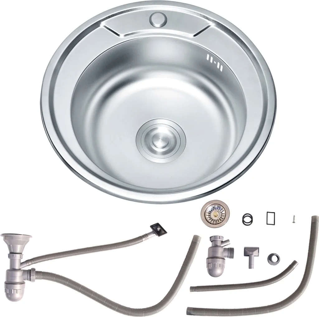 Lavello da Incasso Rotondo 50 cm Inox AISI 304 | Eleganza in Cucina