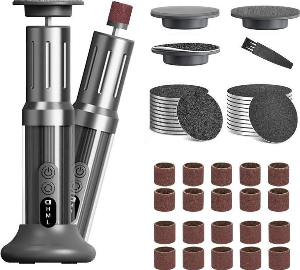 （Schwarz）Elektrischer 3-in-1-Hornhautentferner mit Produktbild 