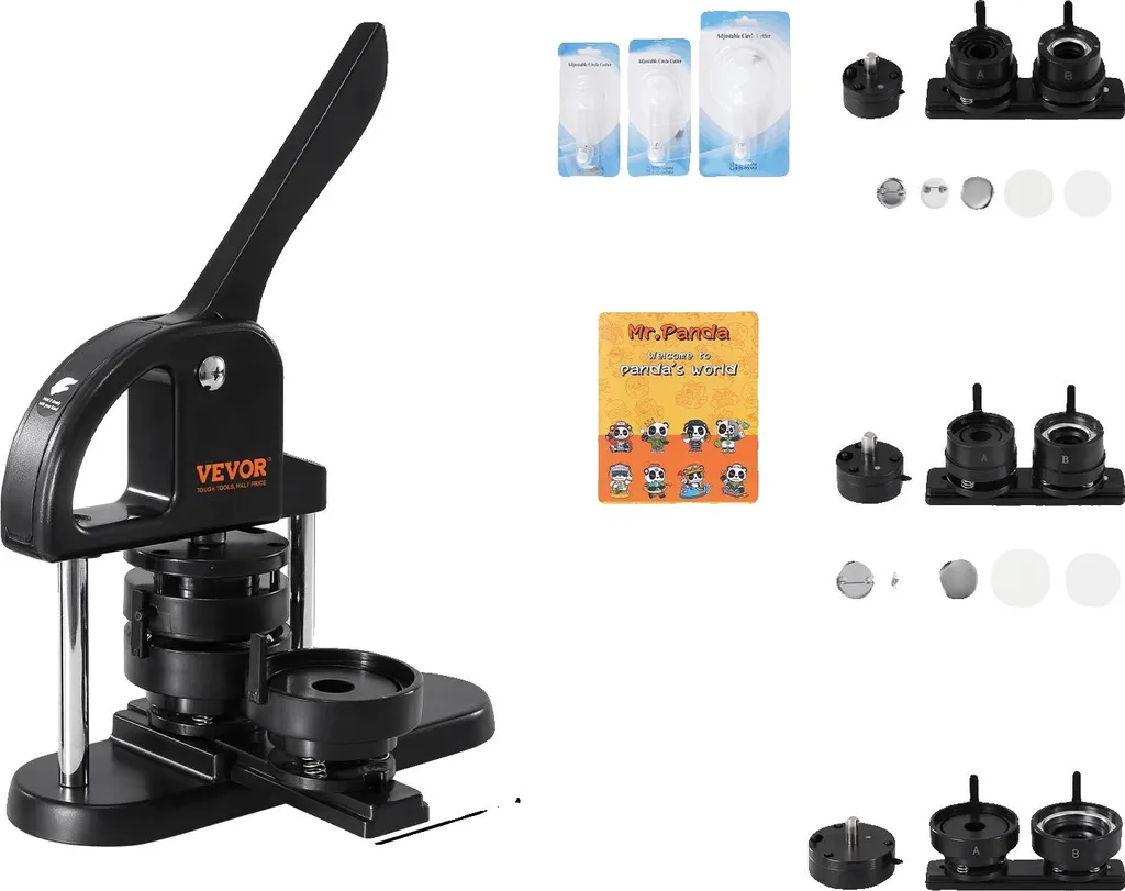 Machine à badges JMB-X3 Kit complet 300 pièces au design ergonomique