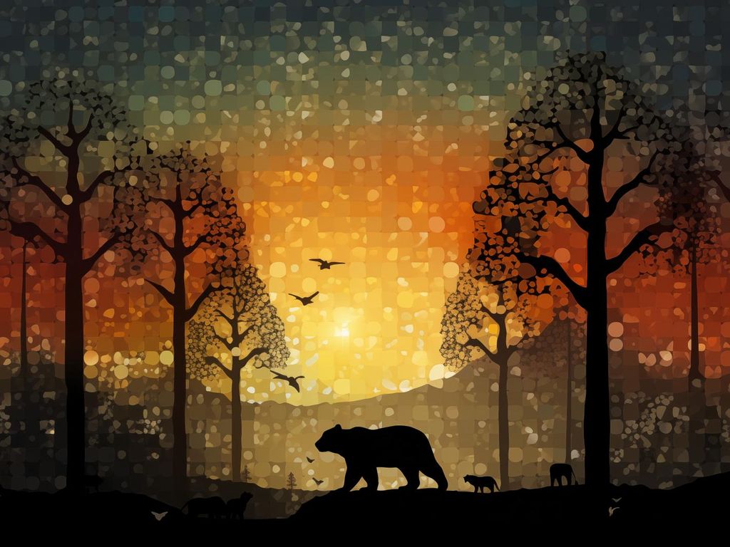 Plakat 40x30cm Westen im Wilden Wald