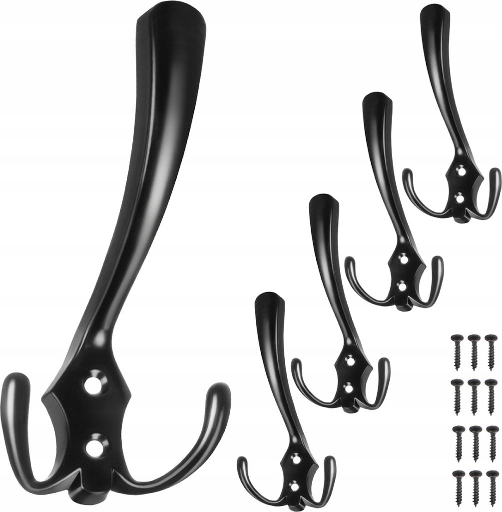 Malatec 16874 Kledinghanger, set van 5 stuks, zwart Productafbeelding 
