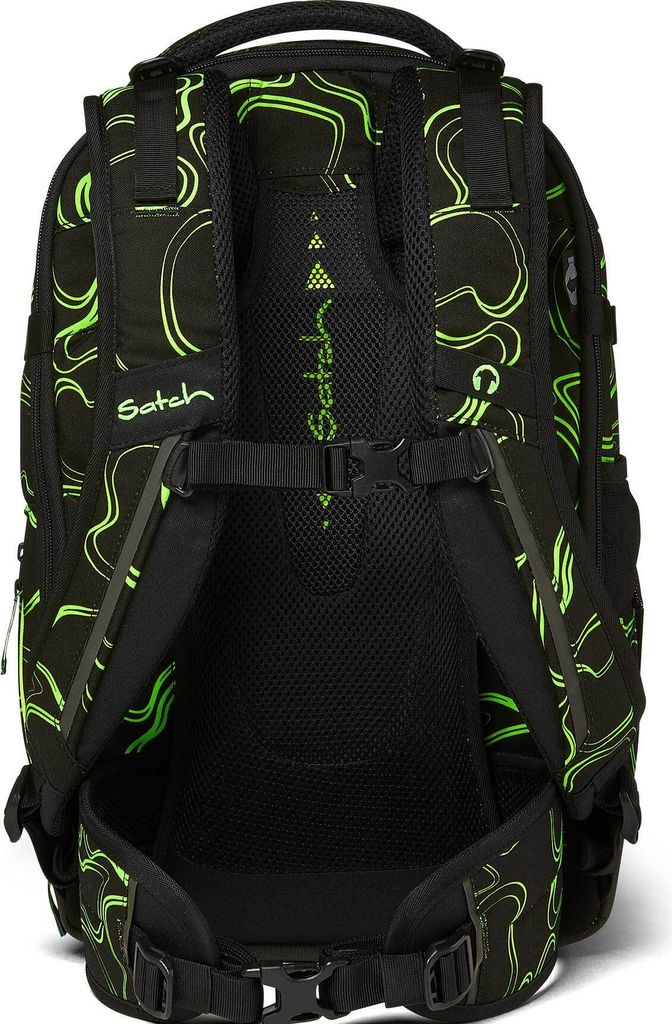 satch Schulrucksack Match Green Sup schwarz neongrün Produktbild 5