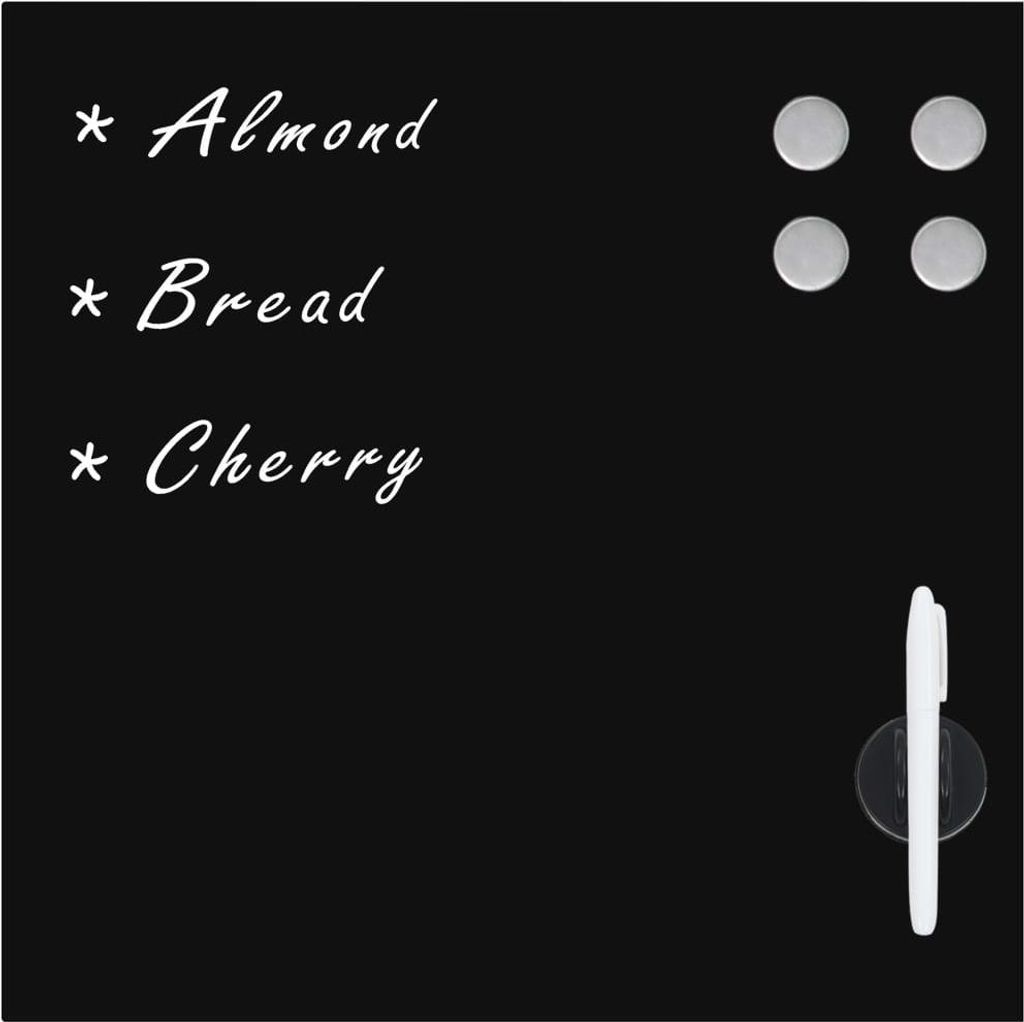 vidaXL Magnettafel Wandmontage Glas 40x40 cm