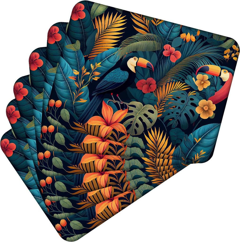 Sada 6 kusů prostírání 40x30 cm Tropical Flowers 4 Obrázek produktu 