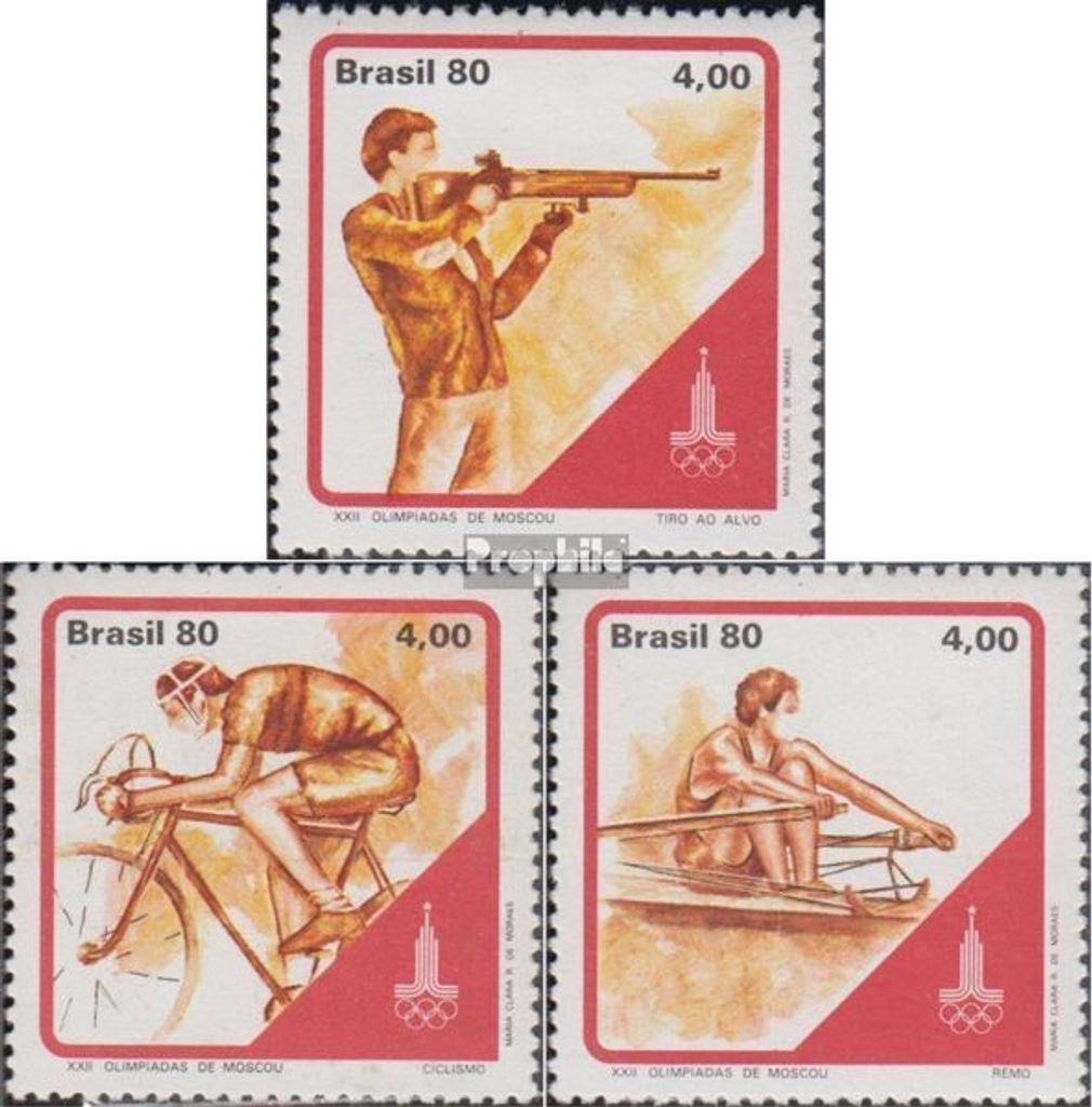 Briefmarken Brasilien 1980 Mi 1776-1778 (kompl.Ausg.) postfrisch Olympische Sommerspiele