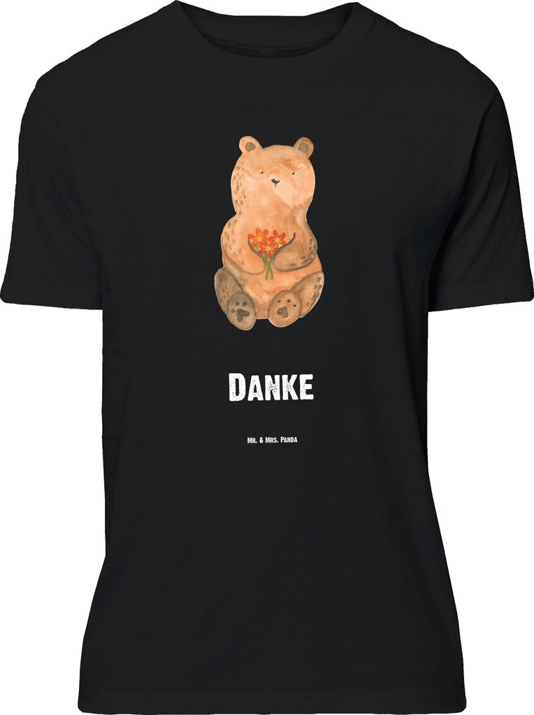 Mr. & Mrs. Panda Größe L T-Shirt Bär Dankbar - Schwarz - Produktbild 