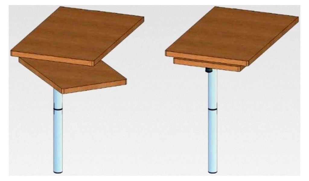 ilse 6941 GRA Liftgestell Tischgestell Liftsäule Ausdrehfuß mit 360° Verdrehung und Arretierung, 3-teilig, 756 mm Wohnwagen Wohnmobil Caravan