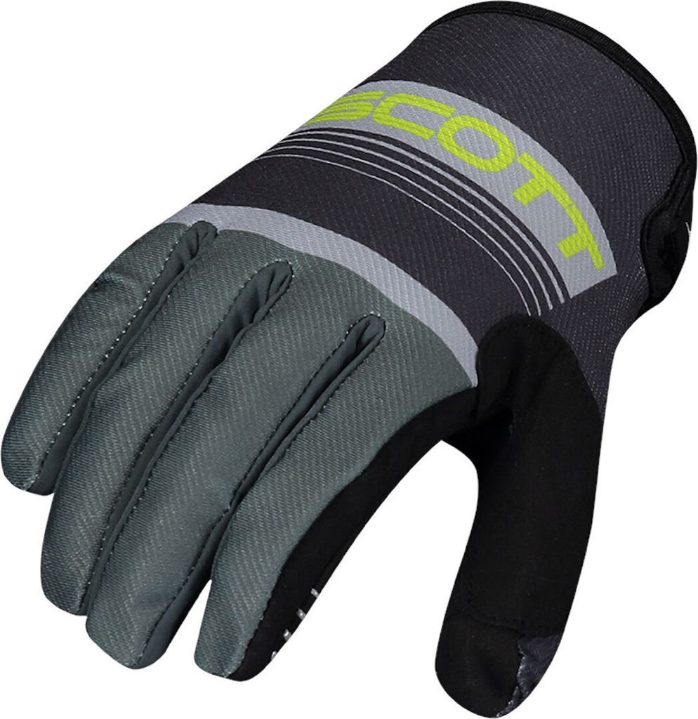 Scott 350 Race Motocross Handschuhe, grau/gelb, XL