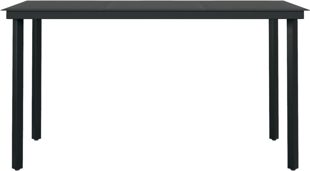 "im Sonderangebot"Esstisch/Outdoor Tisch - Garten-Esstisch - moderne Design - Balkontisch - Schwarz 140x70x74 cm Stahl und Glas DEMöbel 6566763