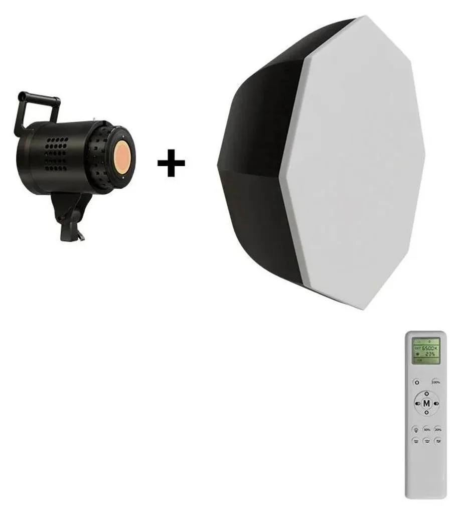 Lumière du jour COB LED puissante et softbox 95cm pour studio photo pro