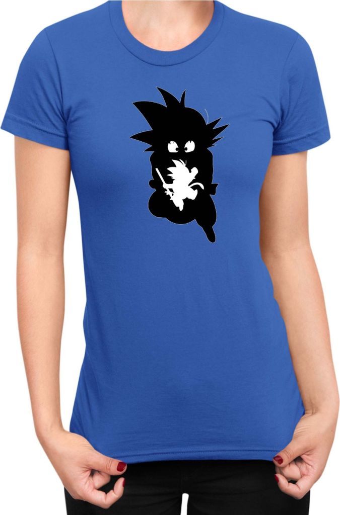 Damen T-Shirt Dragon Anime Manga Ball Z Goku 35, Lady XS / Blau