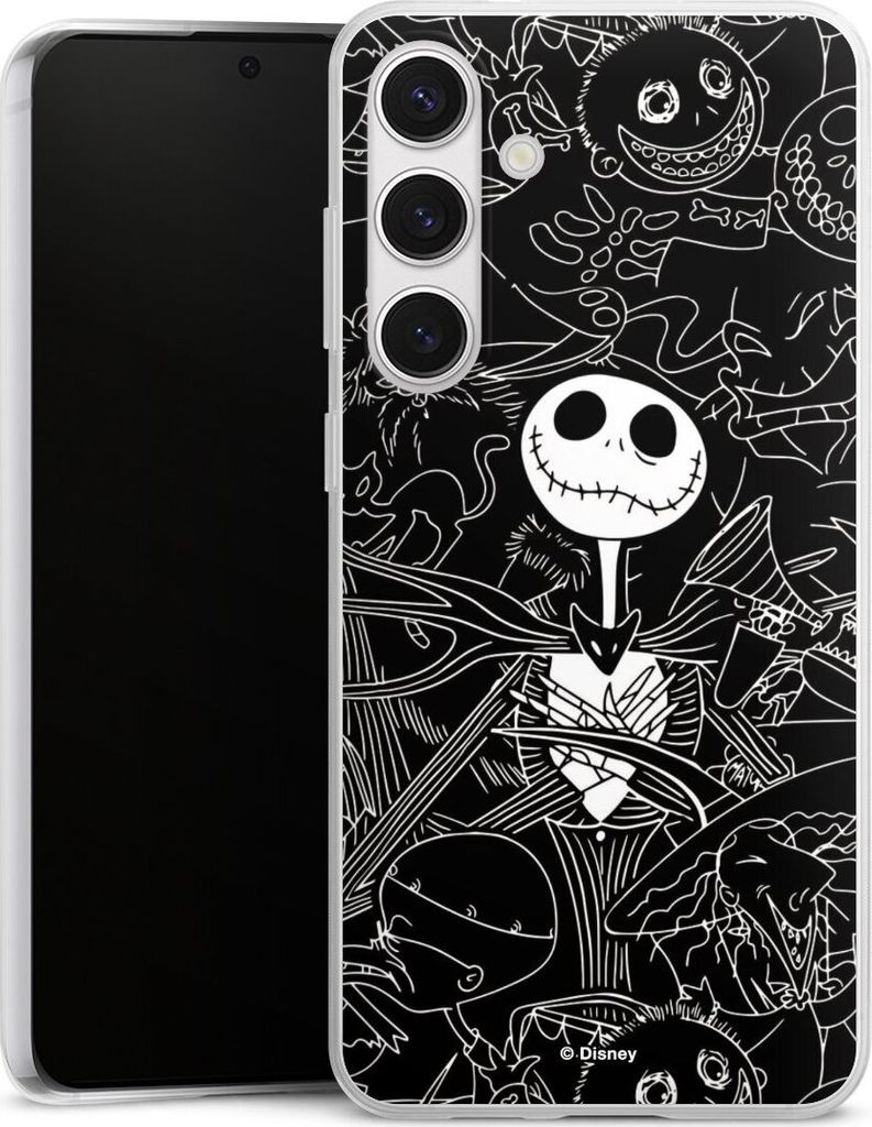 DeinDesign Slim Hülle für Samsung Galaxy S24+ Silikon Case Ultra Dünn Handyhülle Disney Halloween Nightmare Before Christmas