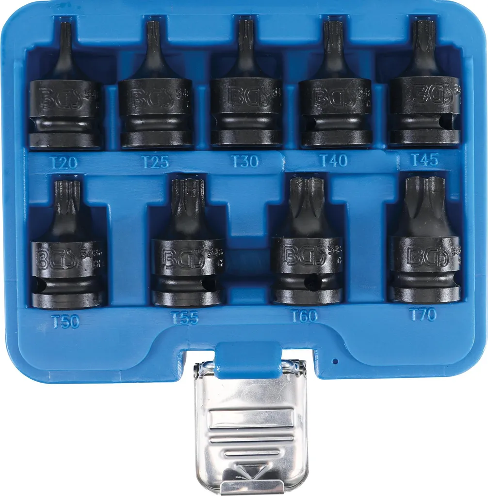 BGS 5486 Jeu de douilles à embout de force 1/2" Profil T20-T70 9 pcs