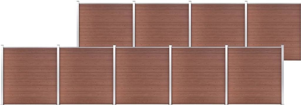 Gartenzaun WPC 1564x186 cm Braun