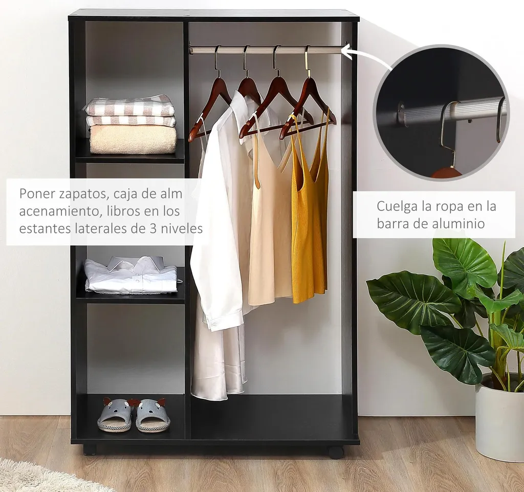 Dressing ouvert pour studio et petite chambre avec rangement chaussures - 7