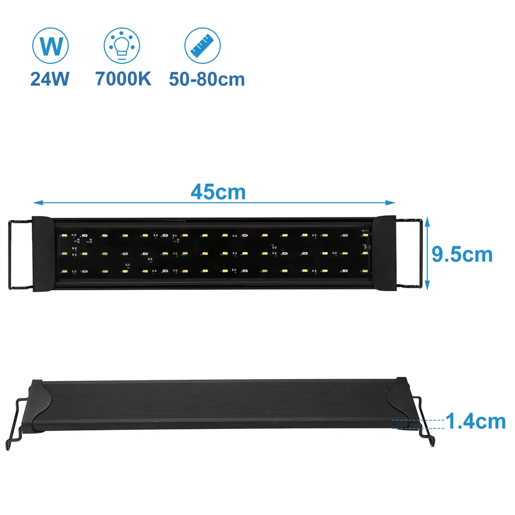 Supporto Acquario Regolabile 50-80cm | Staffa Estensibile Karpal