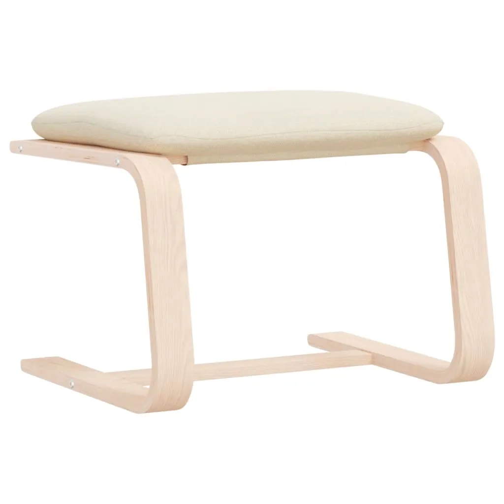 vidaXL Sgabello crema 51x41x40 cm in tessuto - Sgabello imbottito - 13