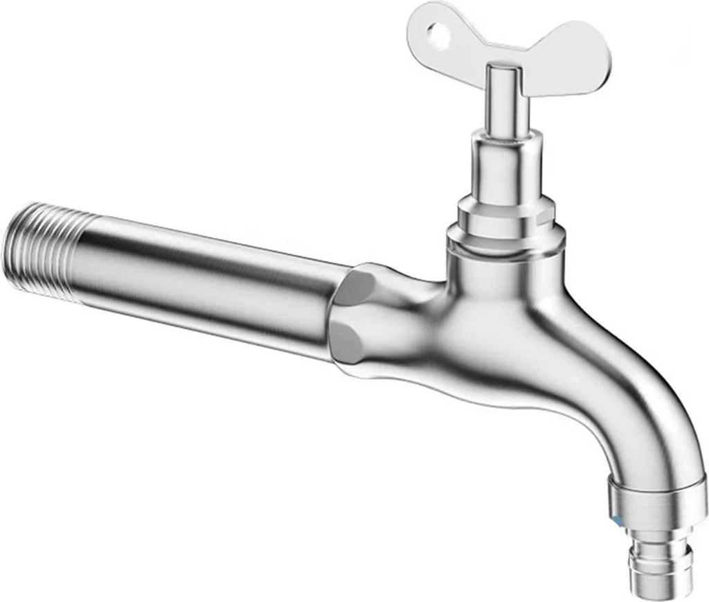 Rubinetto Antifurto per Lavatrice Esterna | Acciaio 16cm Professionale