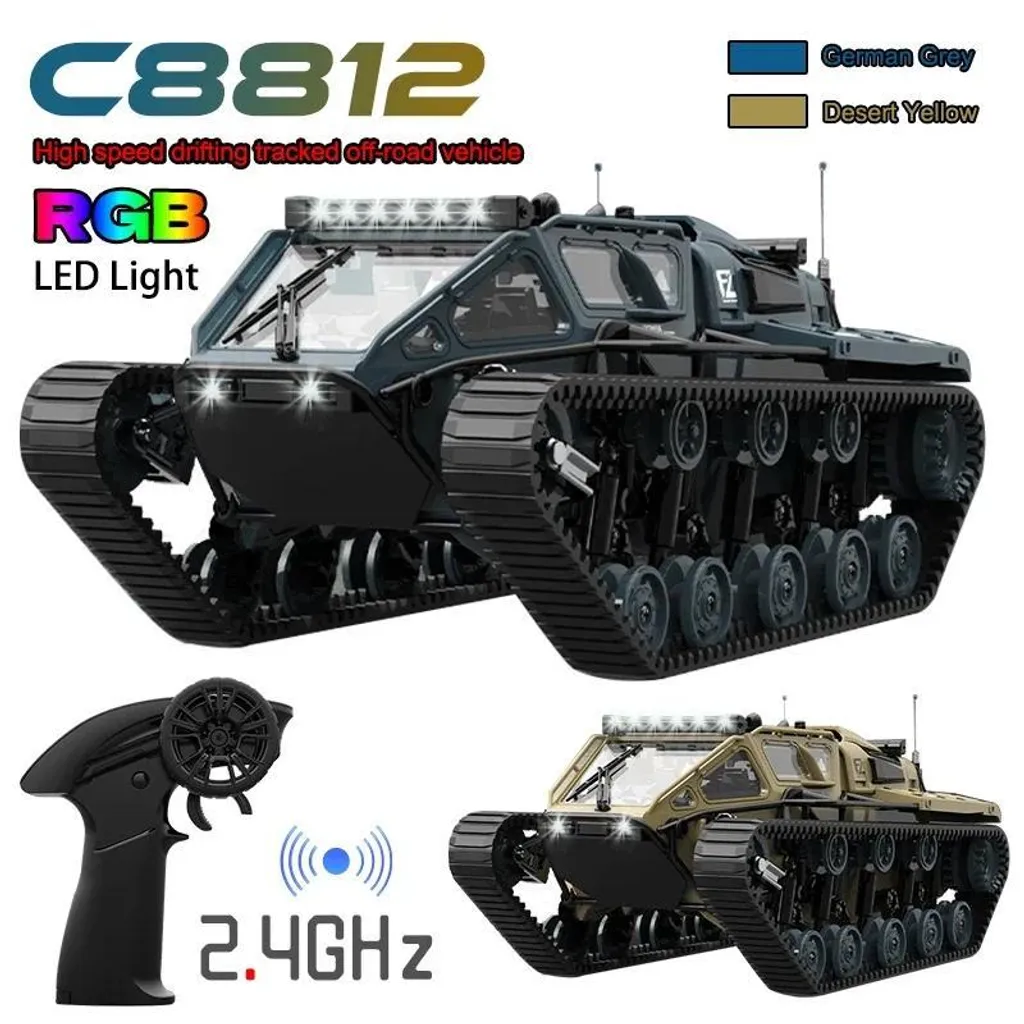 Char RC pour simulation de combat - Portée 50m et châssis en métal - 2