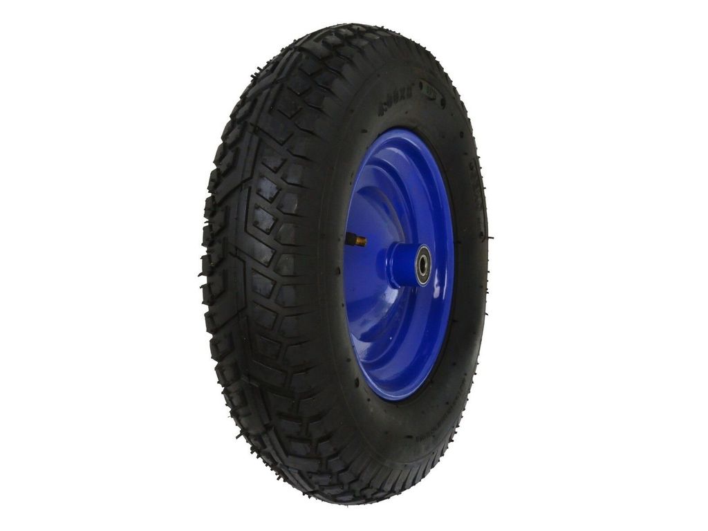 Ersatzrad Schubkarrenrad mit Achse 4.00-8 6PR Luftrad bis 250kg