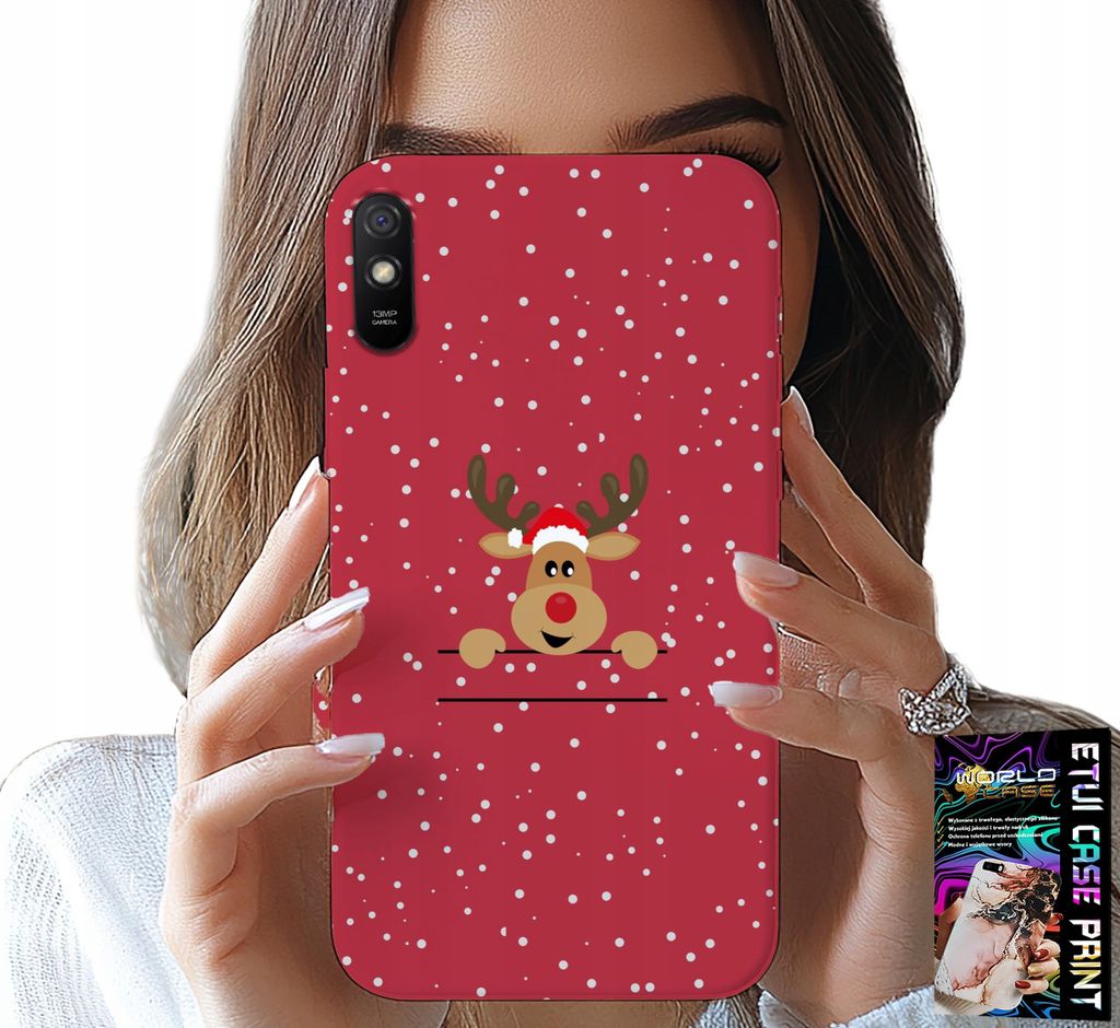Fall Für Xiaomi Redmi 9A - Weihnachten Rentier Weihnachten + Glas