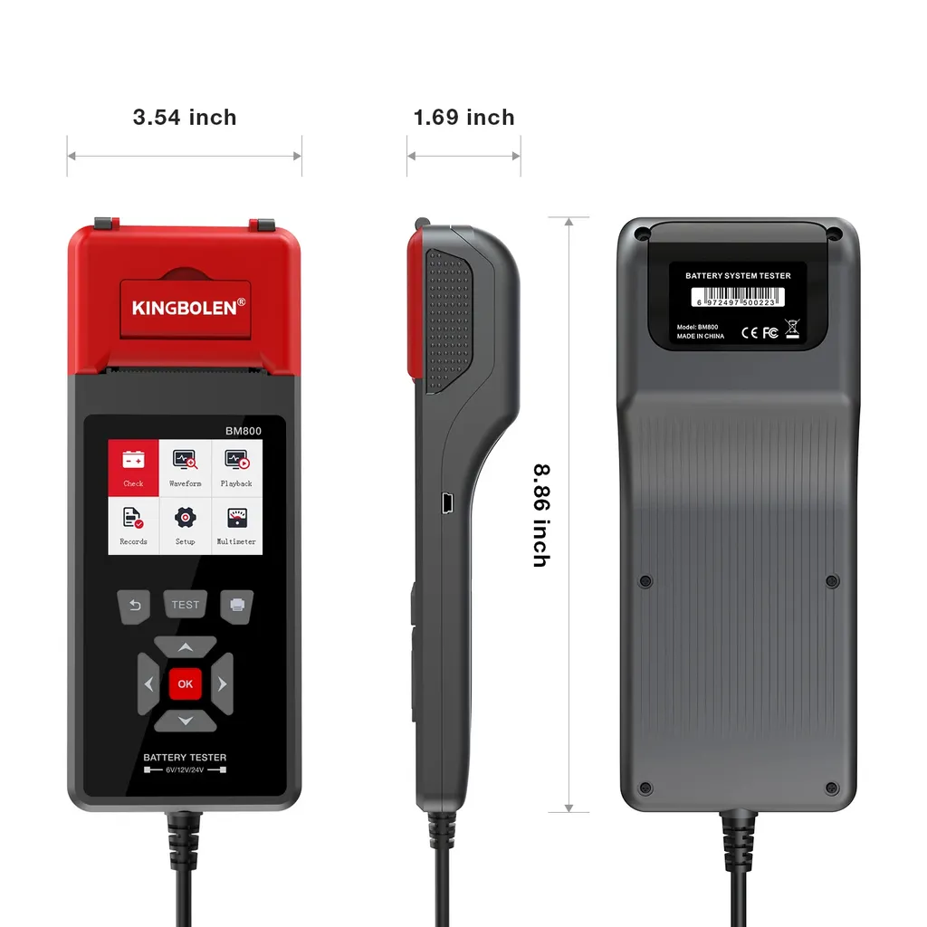 Testeur de batterie BM800 avec impression de rapport et test de charge - 2