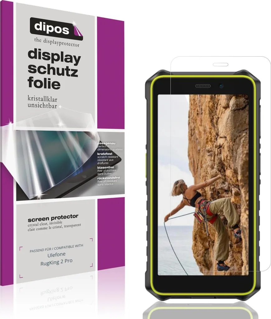 Protezione Schermo Ulefone RugKing 2 Pro: 4x Pellicole dipos Claro