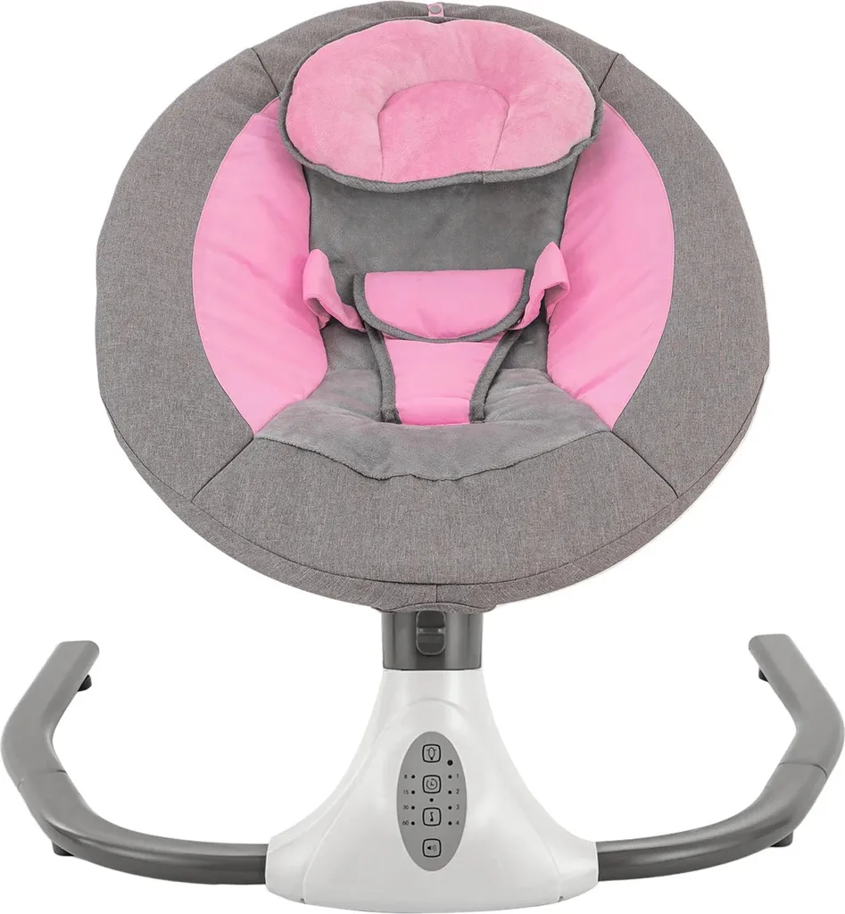 Altalena Neonati Elettrica 12kg Rosa con Telecomando e MP3 Premium