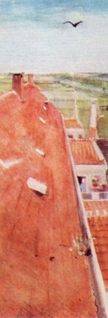 Vincent Van Gogh Kunstdruck Bild - Dächer, Blick Vom Atelier Des Künstlers In Den Haag, 1882 (91 x 30 cm)