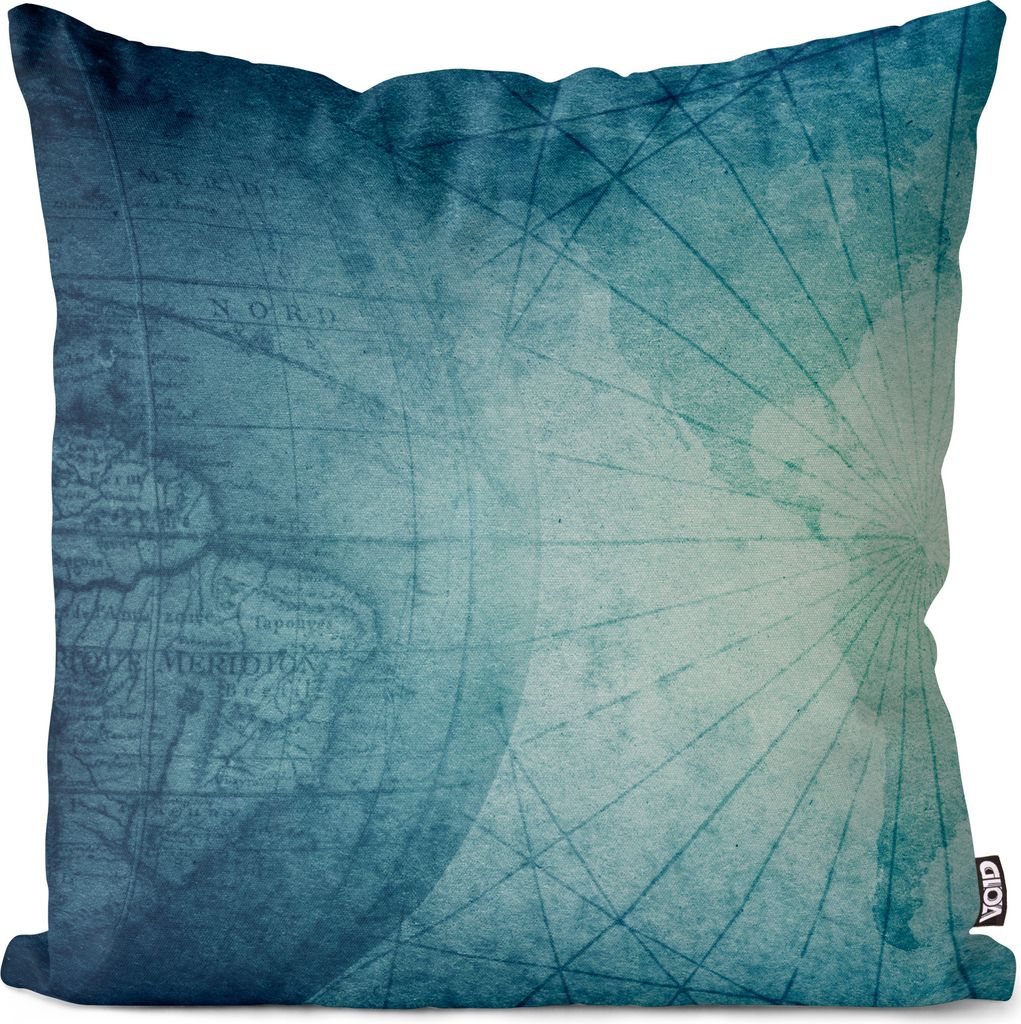 VOID Weltkarte Globus Karte Kissenbezug Kissenhülle Sofakissen Kissen Deko Outdoor-Kissen Dekokissen