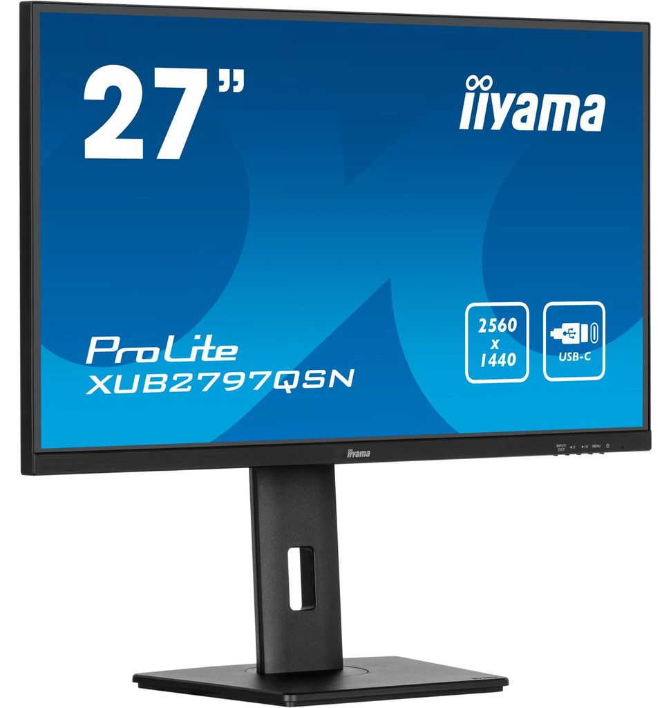 iiyama ProLite XB2797QSNP-B1, LED-Monitor, (QHD, IPS, HDMI, DP, USB-C