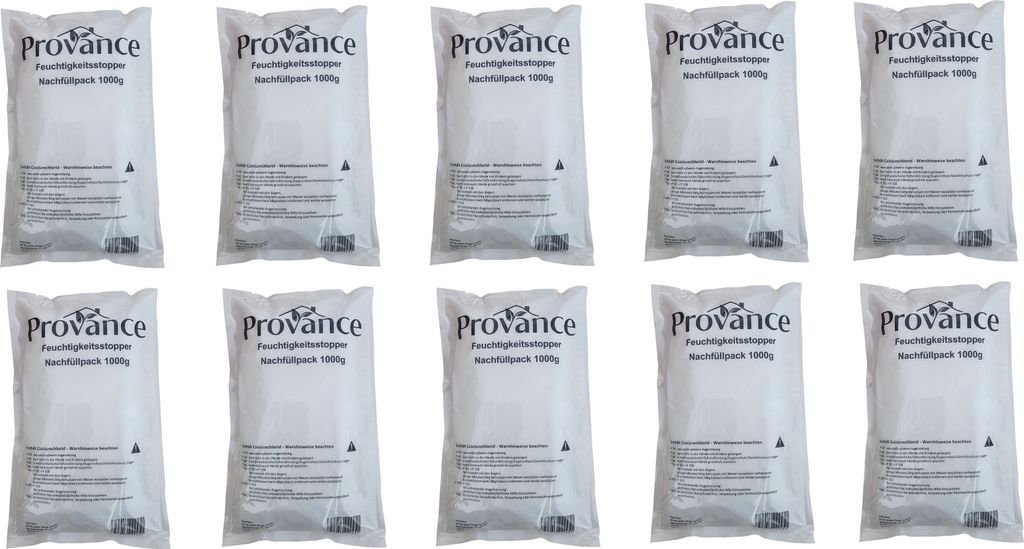 10 Stück Raum Luftentfeuchter Granulat 1kg 1000g Vliesbeutel Nachfüllpack (2,68€/kg)