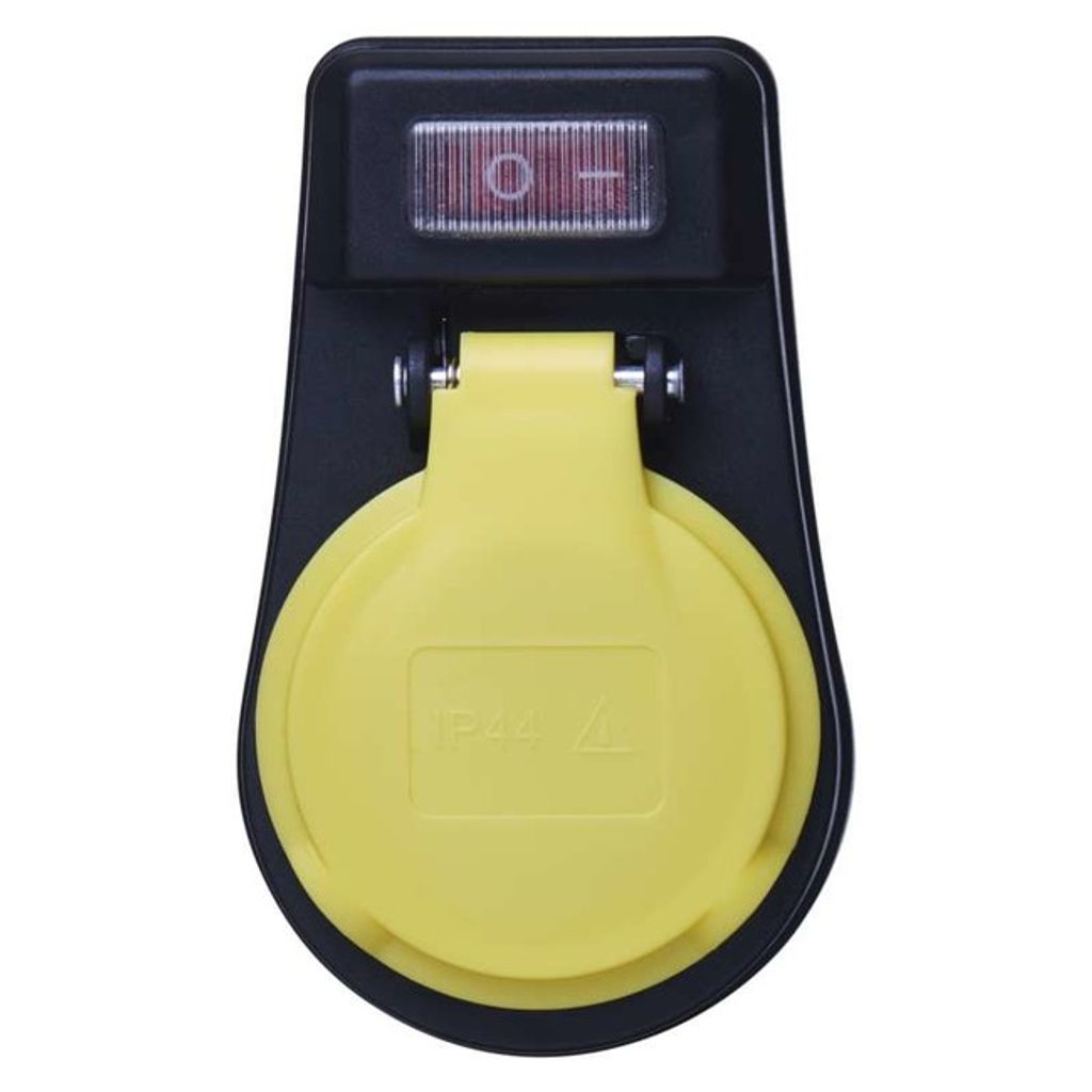 Prise avec interrupteur, IP44, noir 72104 Image du produit 