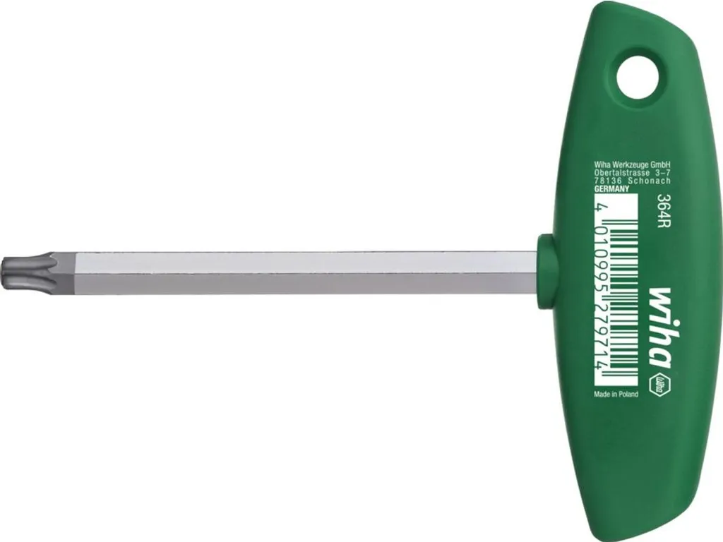 Clé Torx T10 Wiha poignée transversale pour vissage précis 100mm 27965