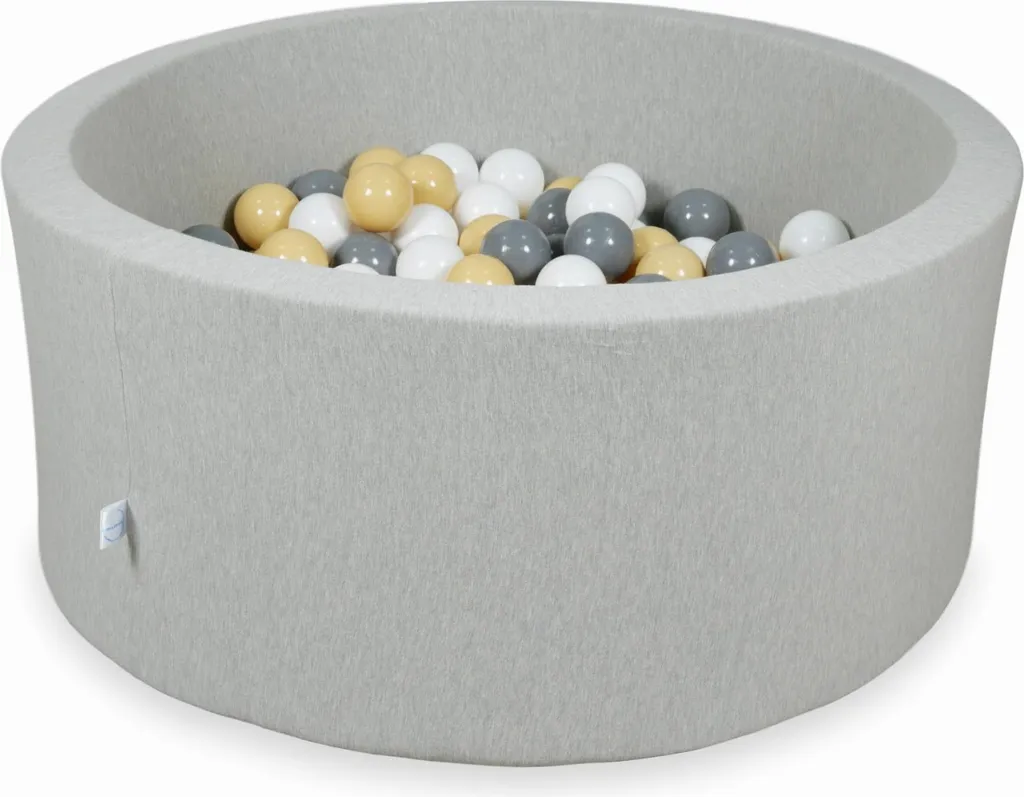 Bac à balles en mousse gris clair 90x40 cm avec 300 balles certifiées