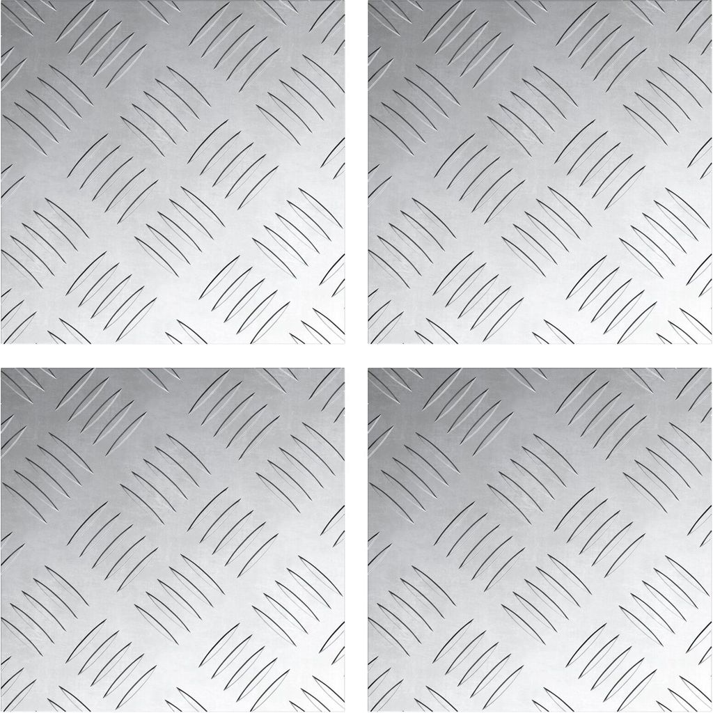 Möbel Aluminium Schachplatten 4 Stück Rutschfest 20x20 cm - Stufenmatten 4104236