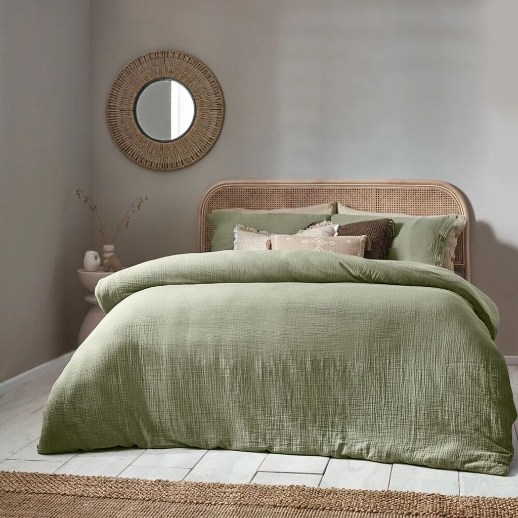 Yard - Bettwäsche-Set "Lark", Musselin Baumwolle RV3276 (Kingsize) (Eukalyptus)