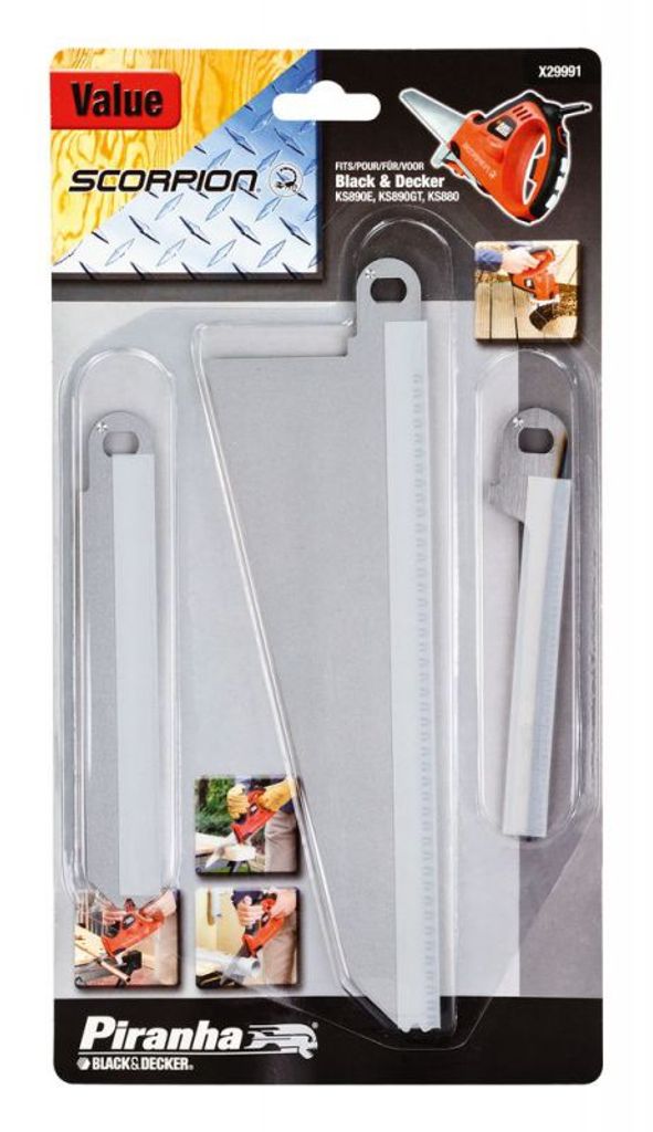 Black + Decker Scorpion Saegeblatt-Set 3-tlg. - X29991-XJ Produktbild 