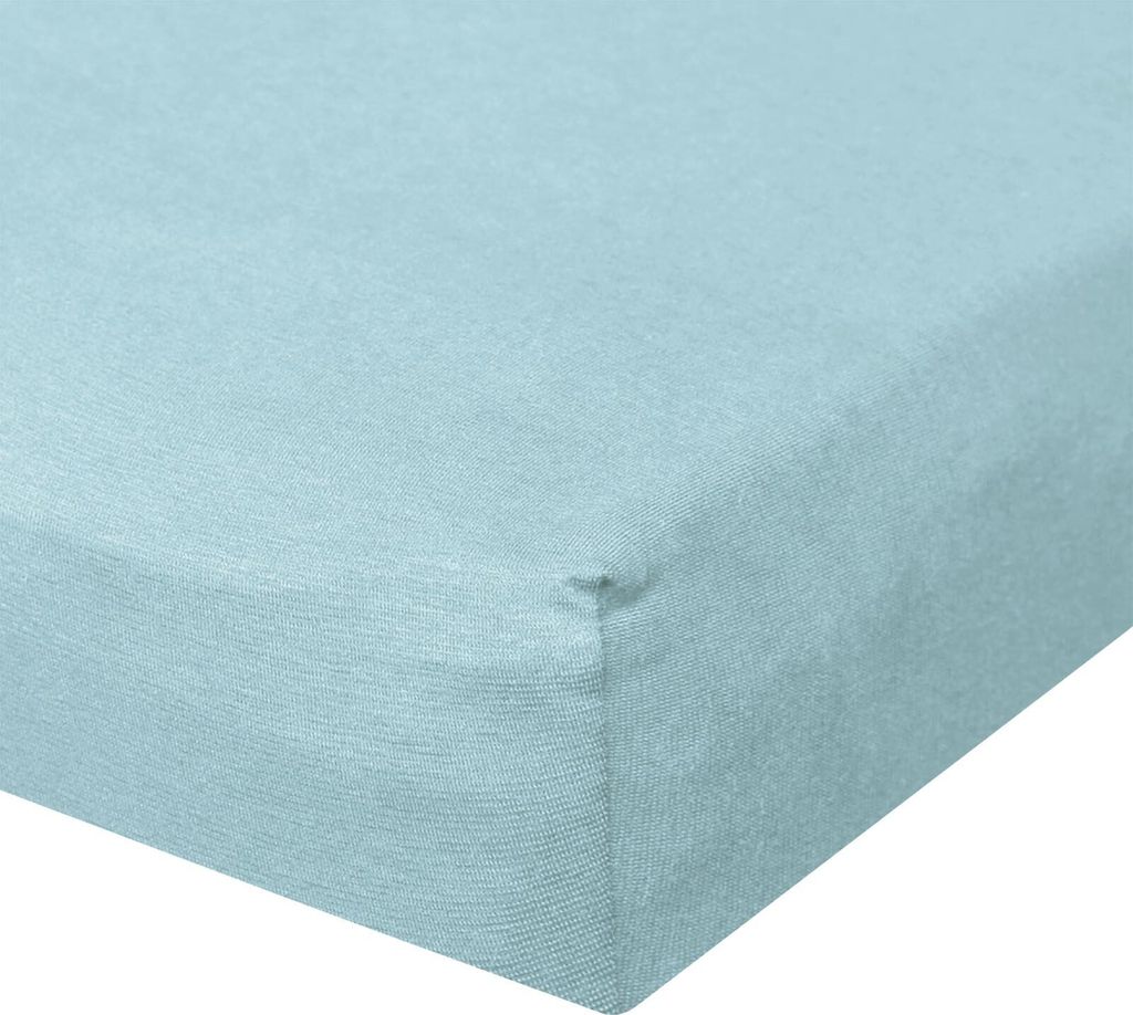 Bettwaren-Shop Jersey Spannbetttuch Ultra-Stretch 90x200 - 100x220 cm bleu